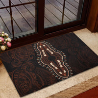 Africa Dashiki Rubber Doormat African Tribal Art Mixed Polynesian Tattoo Red Color Unique LT9 - Polynesian Pride