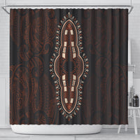 Africa Dashiki Shower Curtain African Tribal Art Mixed Polynesian Tattoo Red Color Unique LT9 - Polynesian Pride