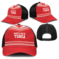 Mate Ma'a Tonga Heritage Baseball Net Cap Pacific Tribal Rugby Red Edition LT9 - Polynesian Pride