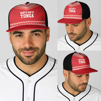 Mate Ma'a Tonga Heritage Baseball Net Cap Pacific Tribal Rugby Red Edition LT9 - Polynesian Pride