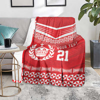Custom Mate Ma'a Tonga Heritage Blanket Pacific Tribal Rugby Red Edition - Polynesian Pride