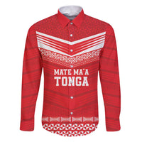Custom Mate Ma'a Tonga Heritage Family Matching Puletasi and Hawaiian Shirt Pacific Tribal Rugby Red Edition - Polynesian Pride