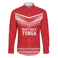 Custom Mate Ma'a Tonga Heritage Family Matching Short Sleeve Bodycon Dress and Hawaiian Shirt Pacific Tribal Rugby Red Edition - Polynesian Pride