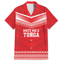 Custom Mate Ma'a Tonga Heritage Hawaiian Shirt Pacific Tribal Rugby Red Edition - Polynesian Pride