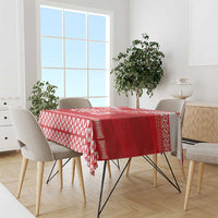 Custom Mate Ma'a Tonga Heritage Tablecloth Pacific Tribal Rugby Red Edition - Polynesian Pride