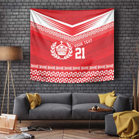 Custom Mate Ma'a Tonga Heritage Tapestry Pacific Tribal Rugby Red Edition - Polynesian Pride