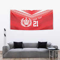 Custom Mate Ma'a Tonga Heritage Tapestry Pacific Tribal Rugby Red Edition - Polynesian Pride