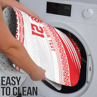 Custom Mate Ma'a Tonga Heritage Bathroom Set Pacific Tribal Rugby White Edition - Polynesian Pride