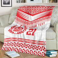 Custom Mate Ma'a Tonga Heritage Blanket Pacific Tribal Rugby White Edition - Polynesian Pride
