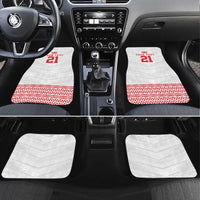 Custom Mate Ma'a Tonga Heritage Car Mats Pacific Tribal Rugby White Edition - Polynesian Pride