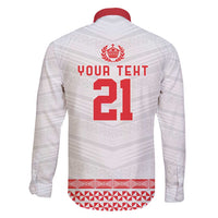 Custom Mate Ma'a Tonga Heritage Family Matching Summer Maxi Dress and Hawaiian Shirt Pacific Tribal Rugby White Edition - Polynesian Pride