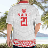 Custom Mate Ma'a Tonga Heritage Hawaiian Shirt Pacific Tribal Rugby White Edition - Polynesian Pride