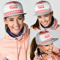 Mate Ma'a Tonga Heritage Mesh Trucker Cap Pacific Tribal Rugby White Edition - Polynesian Pride