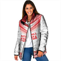 Custom Mate Ma'a Tonga Heritage Padded Jacket Pacific Tribal Rugby White Edition - Polynesian Pride
