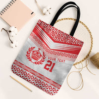 Custom Mate Ma'a Tonga Heritage Tote Bag Pacific Tribal Rugby White Edition - Polynesian Pride