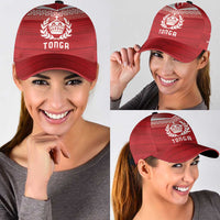 Custom Pacific Rugby Spirit Classic Cap Tonga Ngatu Pride Red Edition - Polynesian Pride