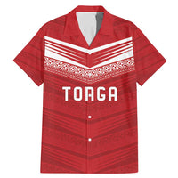 Custom Pacific Rugby Spirit Family Matching Mermaid Dress and Hawaiian Shirt Tonga Ngatu Pride Red Edition - Polynesian Pride
