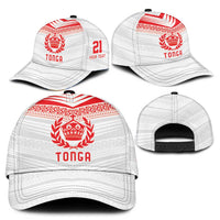 Custom Pacific Rugby Spirit Classic Cap Tonga Ngatu Pride White Edition - Polynesian Pride