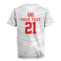 Custom Pacific Rugby Spirit Rugby Jersey Tonga Ngatu Pride White Edition - Polynesian Pride