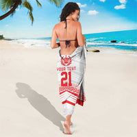 Custom Pacific Rugby Spirit Sarong Tonga Ngatu Pride White Edition - Polynesian Pride