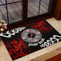 New Zealand Waitangi Day Personalised Rubber Doormat Aotearoa Te Ra O Waitangi With Maori Tattoo LT9 - Polynesian Pride