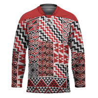 Aotearoa Kowhaiwhai Taniko Patchwork Motifs Hockey Jersey - Polynesian Pride