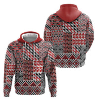 Aotearoa Kowhaiwhai Taniko Patchwork Motifs Zip Hoodie LT9 - Polynesian Pride