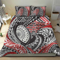 Aotearoa Maori Rugby Tribal Tattoo Bedding Set Kowhaiwhai Taniko Patchwork Motifs