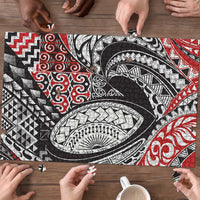 Aotearoa Maori Rugby Tribal Tattoo Puzzle Kowhaiwhai Taniko Patchwork Motifs - Polynesian Pride