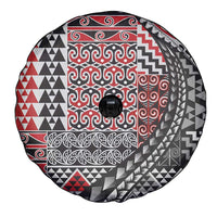 Aotearoa Maori Tribal Tattoo Spare Tire Cover Kowhaiwhai Taniko Patchwork Motifs