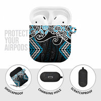 Blue Aotearoa Tukutuku Manawa Tapu AirPods Case Ta Moko Toi Maori - Polynesian Pride