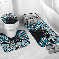Blue Aotearoa Tukutuku Manawa Tapu Bathroom Set Ta Moko Toi Maori - Polynesian Pride