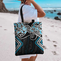 Blue Aotearoa Tukutuku Manawa Tapu Tote Bag Ta Moko Toi Maori - Polynesian Pride