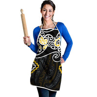 Gold Aotearoa Tukutuku Manawa Tapu Apron Ta Moko Toi Maori - Polynesian Pride