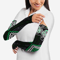 Green Aotearoa Tukutuku Manawa Tapu Arm Sleeves Ta Moko Toi Maori - Polynesian Pride
