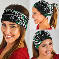 Green Aotearoa Tukutuku Manawa Tapu Neck Gaiter Ta Moko Toi Maori LT9 - Polynesian Pride