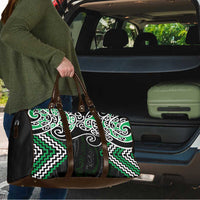 Green Aotearoa Tukutuku Manawa Tapu Travel Bag Ta Moko Toi Maori - Polynesian Pride