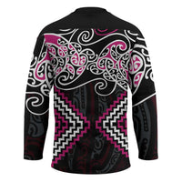 Pink Aotearoa Tukutuku Manawa Tapu Hockey Jersey Ta Moko Toi Maori - Polynesian Pride