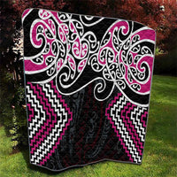 Pink Aotearoa Tukutuku Manawa Tapu Quilt Ta Moko Toi Maori LT9 - Polynesian Pride