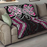 Pink Aotearoa Tukutuku Manawa Tapu Quilt Ta Moko Toi Maori LT9 - Polynesian Pride