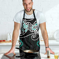 Turquoise Aotearoa Tukutuku Manawa Tapu Apron Ta Moko Toi Maori - Polynesian Pride