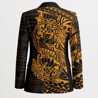 Gold Couple Dolphins Maori Polynesian Style Blazer - Polynesian Pride