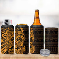Gold Couple Dolphins Maori Polynesian Style 4 in 1 Can Cooler Tumbler LT9 - Polynesian Pride