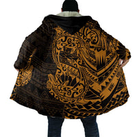 Gold Couple Dolphins Maori Polynesian Style Cloak - Polynesian Pride