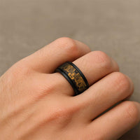 Gold Couple Dolphins Maori Polynesian Style Spinner Ring - Polynesian Pride