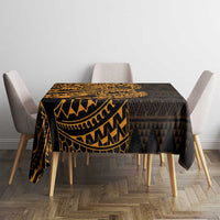 Gold Couple Dolphins Maori Polynesian Style Tablecloth