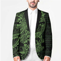 Green Couple Dolphins Maori Polynesian Style Blazer - Polynesian Pride