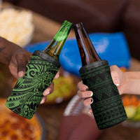 Green Couple Dolphins Maori Polynesian Style 4 in 1 Can Cooler Tumbler LT9 - Polynesian Pride
