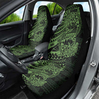 Green Couple Dolphins Maori Polynesian Style Car Seat Cover