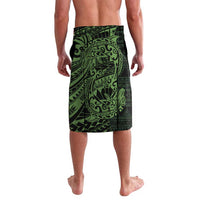 Green Couple Dolphins Maori Polynesian Style Lavalava